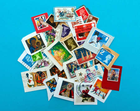 UK postage stamps - philatelyの写真素材