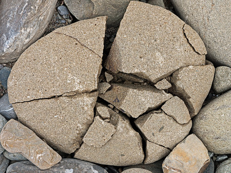 Smashed rockの写真素材