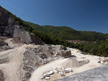 Marble quarry, Italy - general viewの写真素材