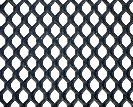 Metal grid isolated over white background