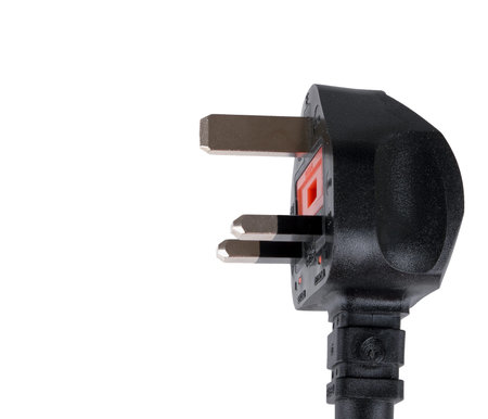 UK three pin plug, isolated