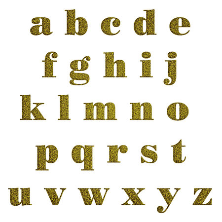 Glitter letters 1 of 2, easy to extract from background - alphabetの写真素材