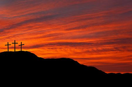 Easter landscape - sundown, sunrise