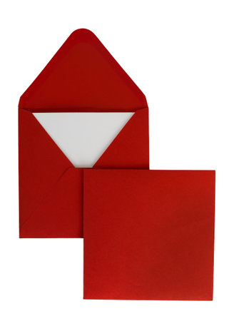 Christmas cards with red envelopes, isolates