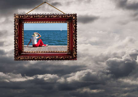 Think positive psychology etaphor, conceptの写真素材