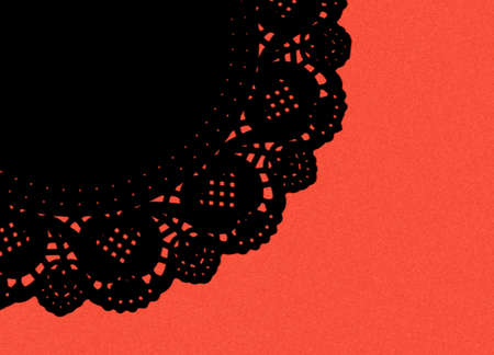 Striking black and red lace effect background の写真素材