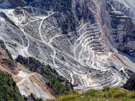 Marble quarry in Carrara, Italy.の写真素材