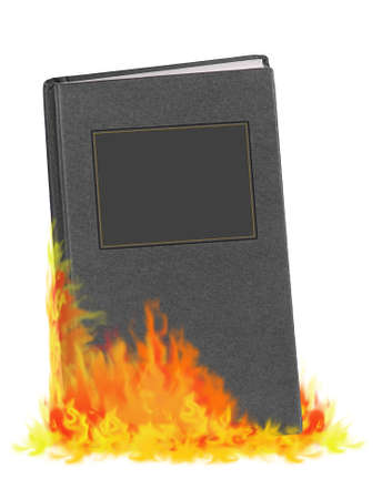 Burning bookの写真素材