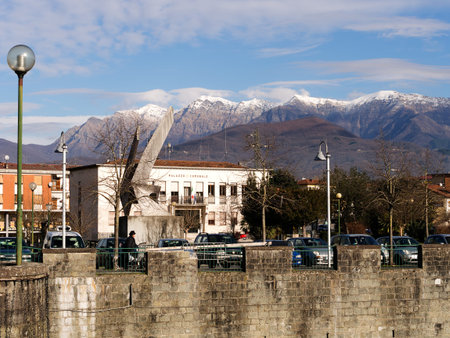 Villafranca in Lunigiana is on the pilgrim route, the Via Francigena.のeditorial素材