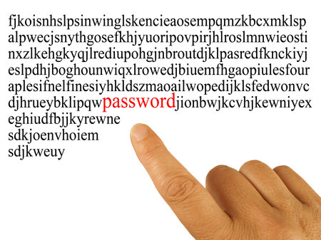 Internet security concept, jumble or letters passwordの写真素材