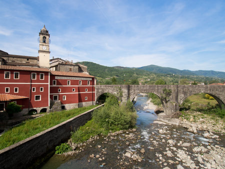 Villafranca in Lunigiana Italy. One stage on the Via Francigena Pilgrim Way.のeditorial素材