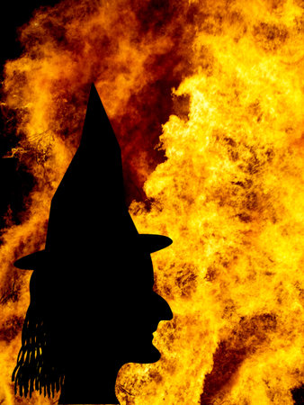 Halloween. Real flames not real witch.の写真素材