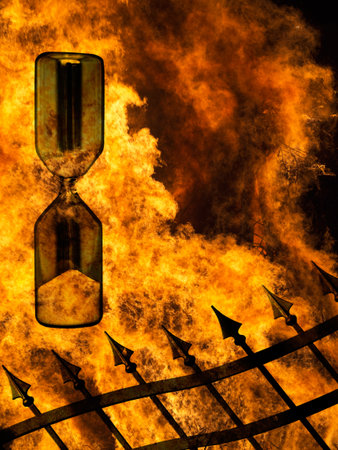 Time running out, hell concept