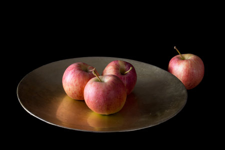 Exclusion, loneliness concept. Apples stll life.の写真素材