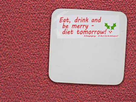 Happy Christmas - diet tommorrow! Bathroom scales.の写真素材