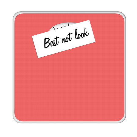 Weight issue, bathroom scales. Best keep it secret.の写真素材