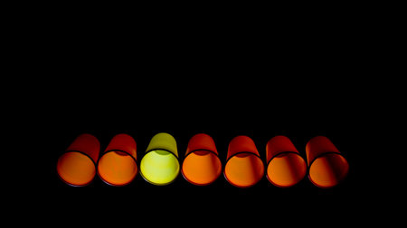 Be different! Plastic cups abstract. Back lit to achieve glowing effect