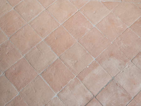 Traditional stone flooring material. Terracotta tiles.の写真素材