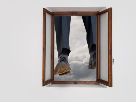 New boss, manager or consultant parachuted in. Business concept.