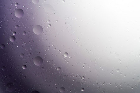 Purple to white, oil and water style abstract pattern, background.Bubbles.