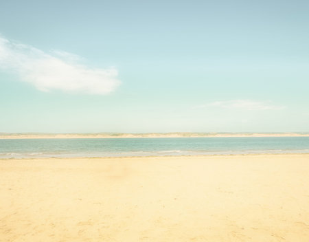 Empty beach impressionistic abstract background. River Torridge estuary, Northam Burrows, North...