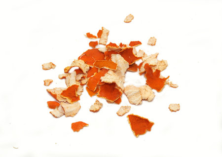 Dried up crusts of mandarine