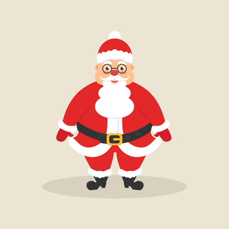 Cute Santa. Character for Christmas and New Year. Modern flat design.のイラスト素材