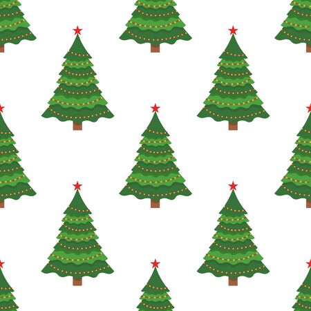 Seamless background. Beautiful elegant Christmas pine tree.のイラスト素材