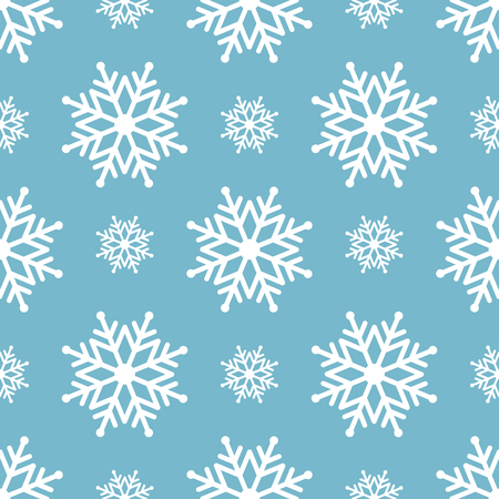 Beautiful seamless background for Merry Christmas or New year. Snow-flakes vector. Pattern for wrapping paper or fabric. Modern flat design.のイラスト素材