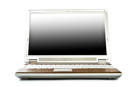 leather laptopの写真素材