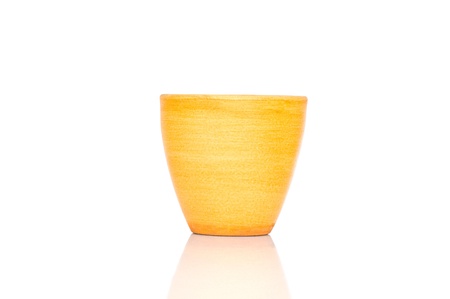 flower pot isolated on whiteの写真素材