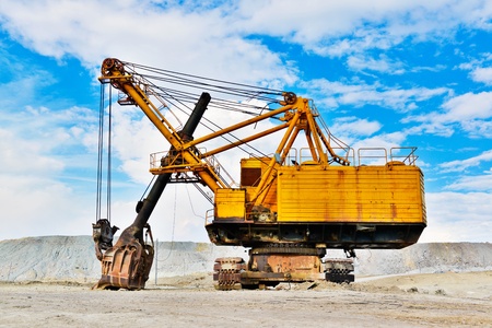Mining industry machine - vintage excavatorの写真素材