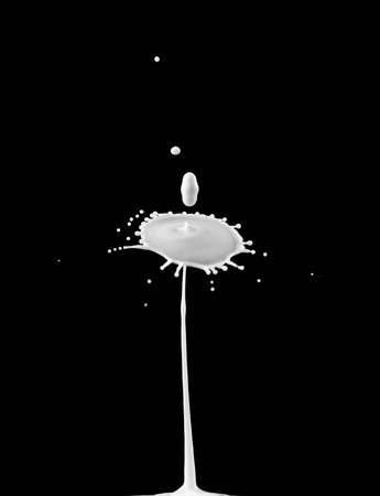 Splash on black backgroundの写真素材