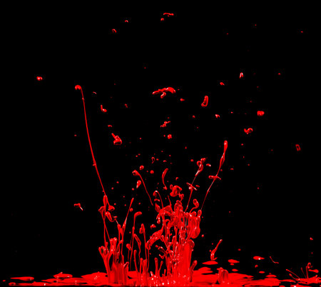 Color splash on black backgroundの写真素材
