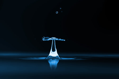 Photo of water splashes and ripples background 