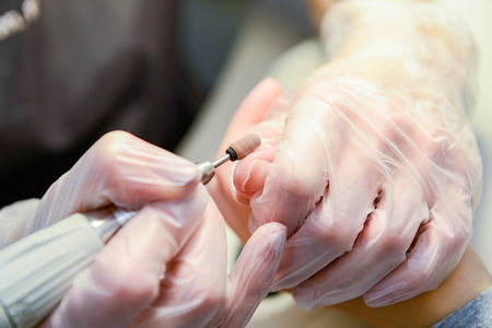 Manicure in processの写真素材