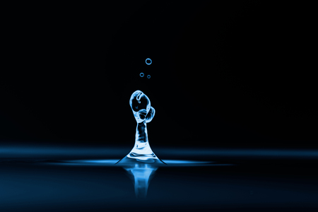Photo of water splashes and ripples backgroundの写真素材