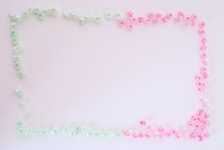 Colored pearls frameの写真素材