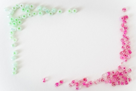 Colored pearls frameの写真素材