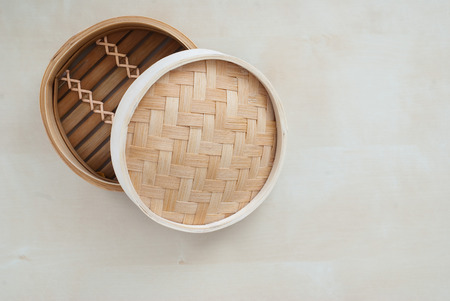 traditional bamboo potの写真素材