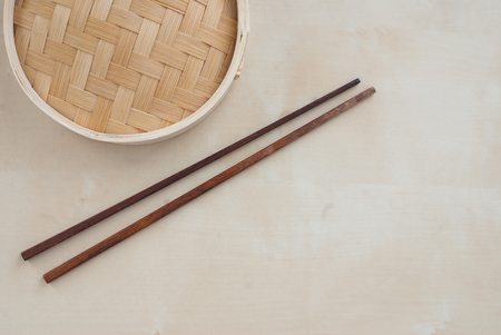 traditional bamboo potの写真素材