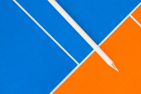 orange and blue arrangement