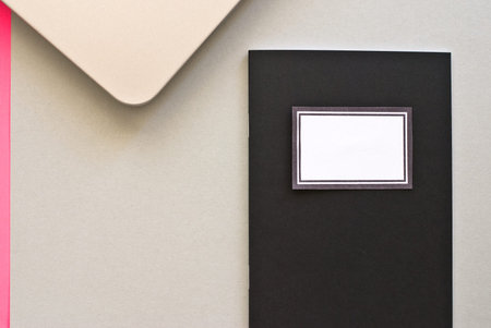 notebook on graphic background