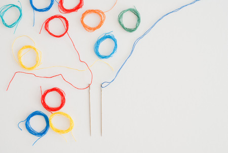 colored thraedsの写真素材