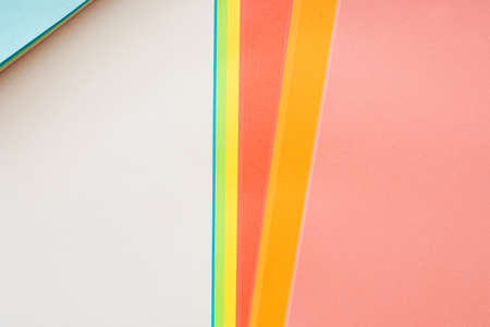 colourful paper sheetsの写真素材
