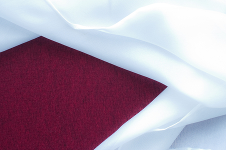 fine silk on marsala red backgroundの写真素材