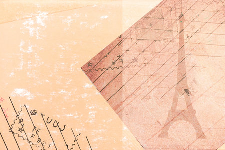 Vintage Postcard - Parisの写真素材