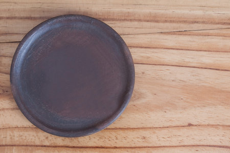 empty plate from aboveの写真素材