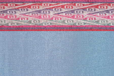 ethnic folk design on jeans textile