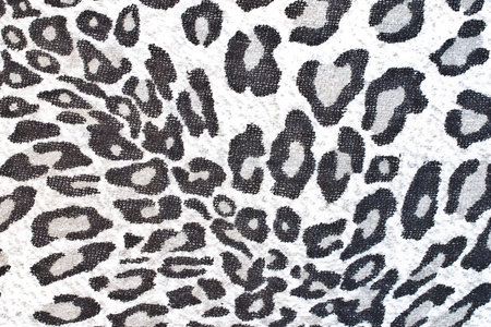 leopard print on silk textile - black and white
